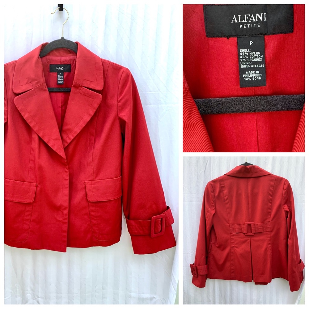 🌹 Alfani Petite Jacket Coat | Romatic Red | 🌹 - Picture 3 of 8
